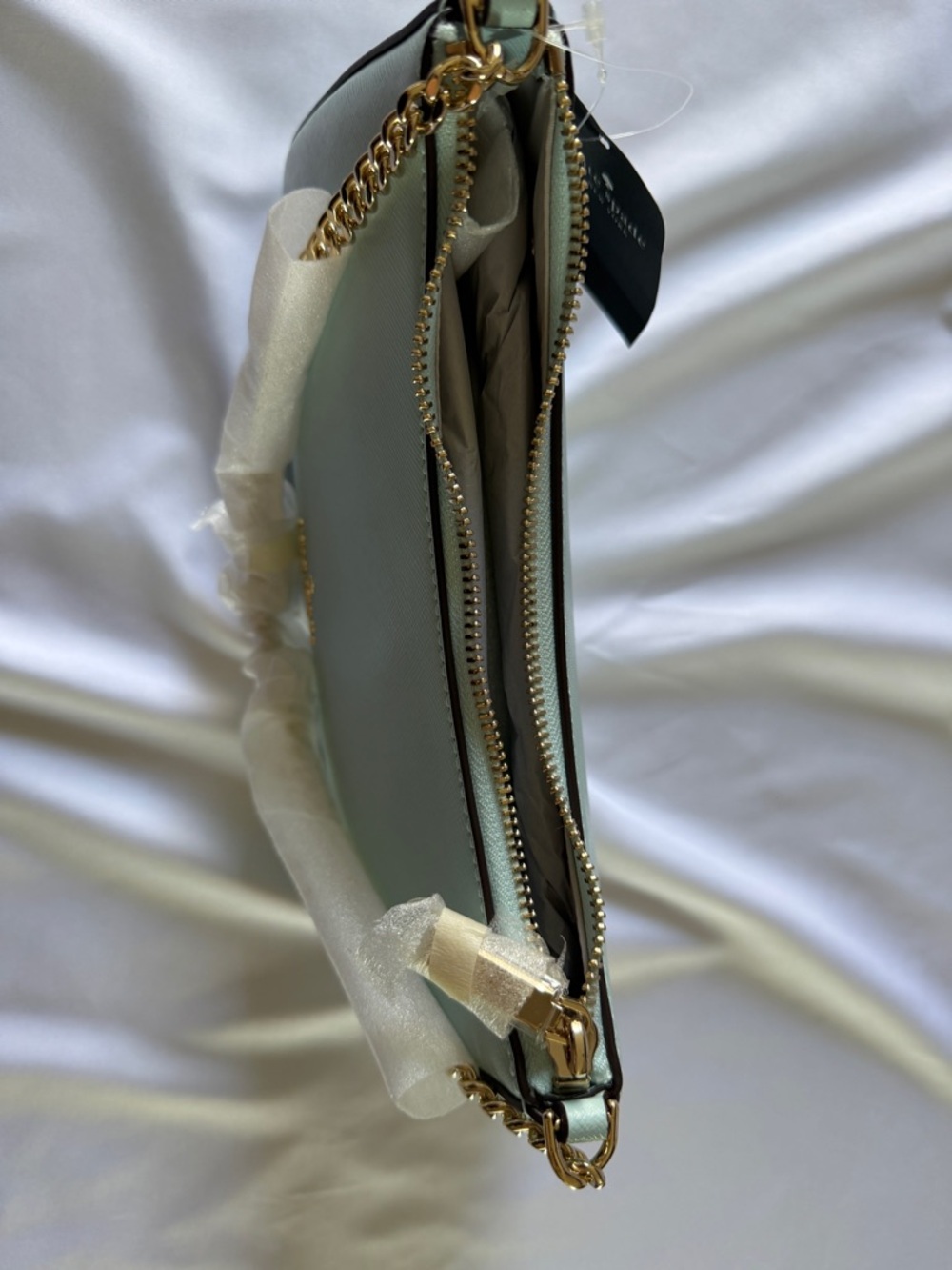 kate spade Mint Saffiano Leather Shoulder Hobo with Gold Hardware - Picture 9 of 9